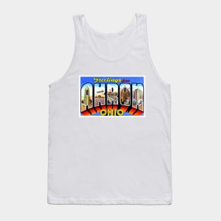 Greetings from Akron, Ohio - Vintage Large Letter Postcard Tank Top